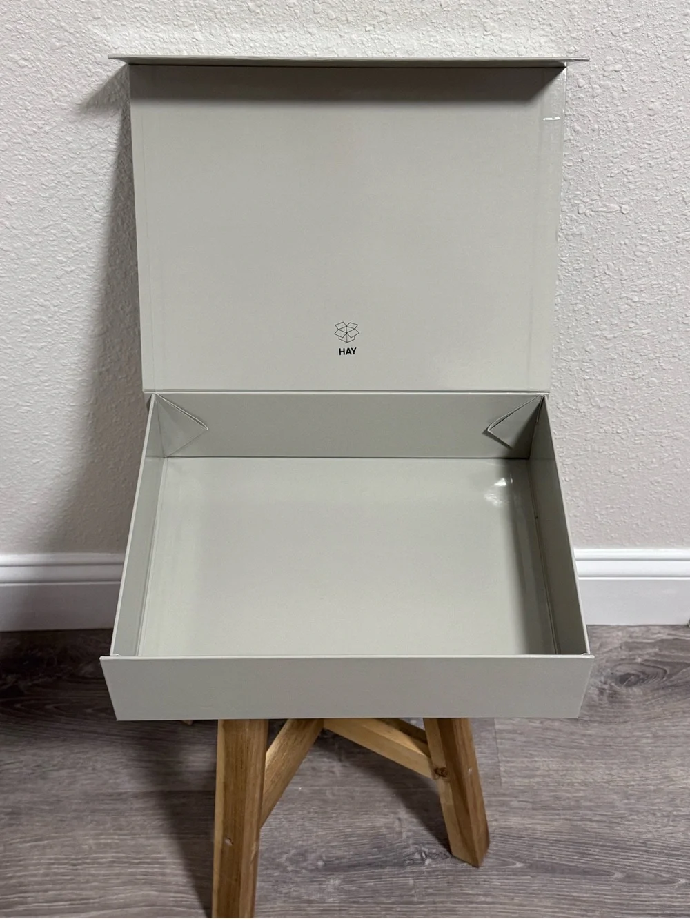HAY Denmark Minimalist Grey Box Medium Magnetic Storage Organizer EUC